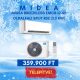 Midea Breezeless EMCB-12-SP (3,5 kW) oldalfali split klíma telepítéssel